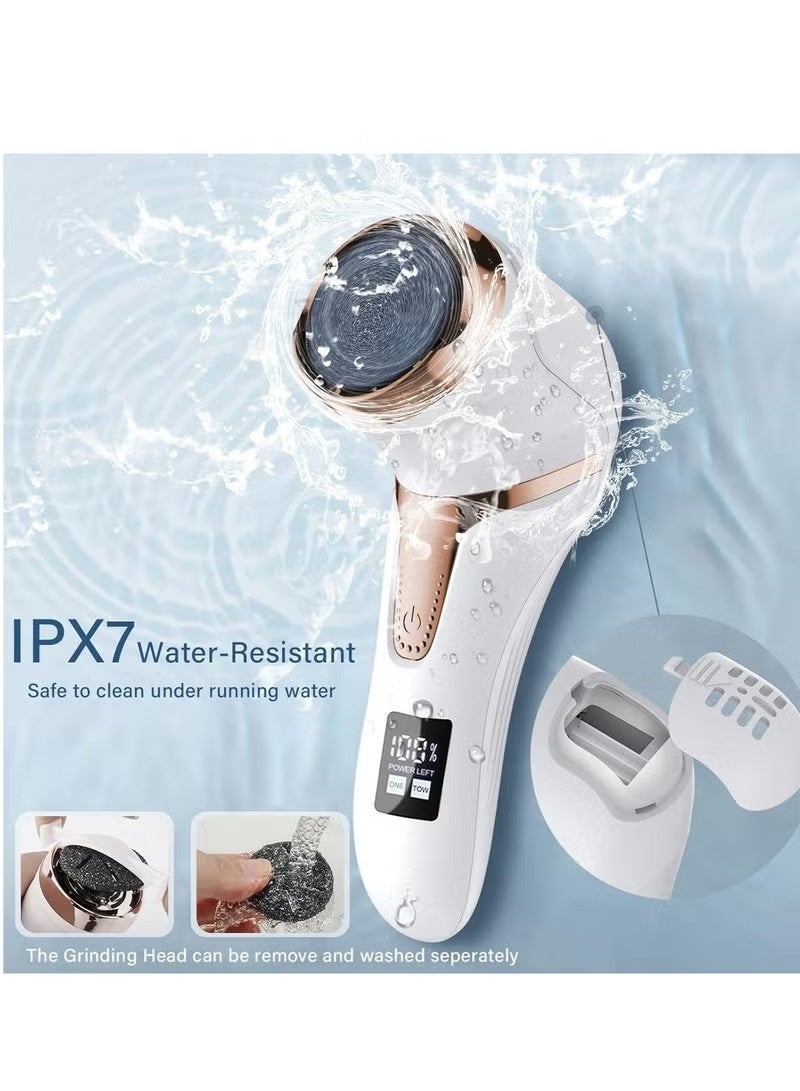 NexusTek Electric Foot Callus Remover | Dust-Vacuum Design, Rechargeable, 3 Heads & 2 Speeds, LCD Display, Professional Foot Care Kit, Home Pedicure Tool - Image 5